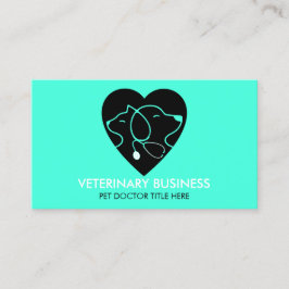 Cartão De Visita Teto Black Veterinary Paw Pet Doctor Animal