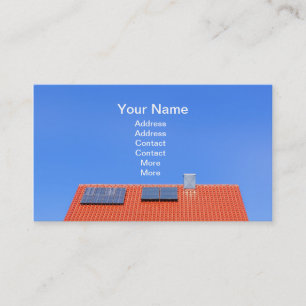 Cartão De Visita Teto com painéis solares