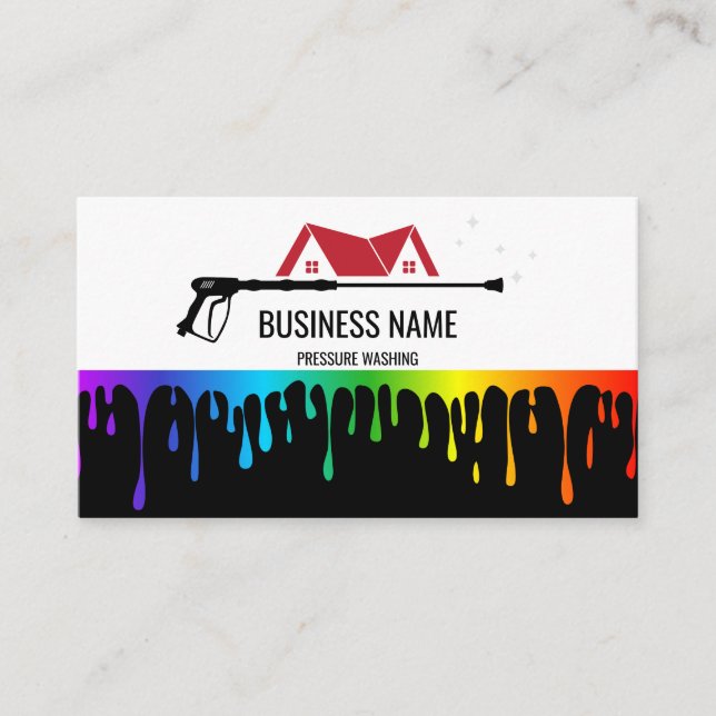 Cartão De Visita Teto de lavagem de energia por pressão profissiona (Frente)