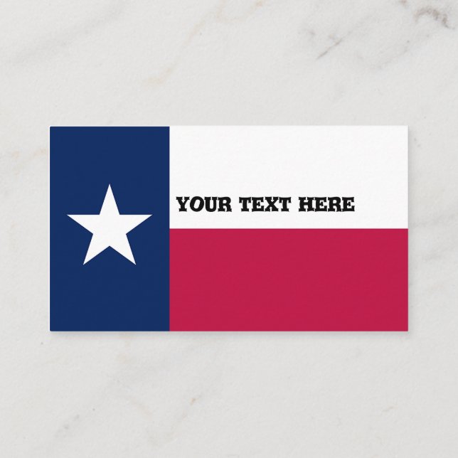 Cartão De Visita Texas Flag (Verso)