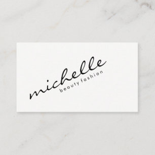 Cartão De Visita Texto Cursive minimalista
