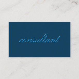 Cartão De Visita Texto Cursivo Minimalista   Preto Azul
