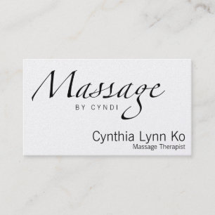 Cartão De Visita Texto de Massagem