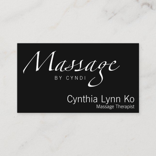 Cartão De Visita Texto de Massagem (Frente)
