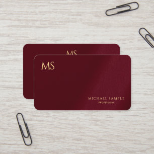 Cartão De Visita Texto de Ouro Monograma Personalizado em Seda Luxu