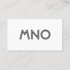 Cartão De Visita Texto do costume do monograma