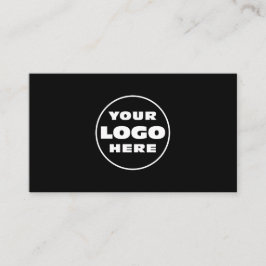 Cartão De Visita Texto do logotipo simples e código QR preto