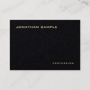 Cartão De Visita Texto Dourado do Elegante preto Premium