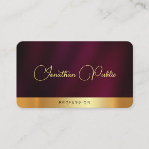 Cartão De Visita Texto Dourado elegante de luxo Premium de Seda
