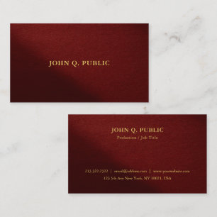 Cartão De Visita Texto Dourado Moderno Elegante Profissional Luxo