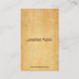 Cartão De Visita Texto Elegante de Script em Distância de Papel Ant