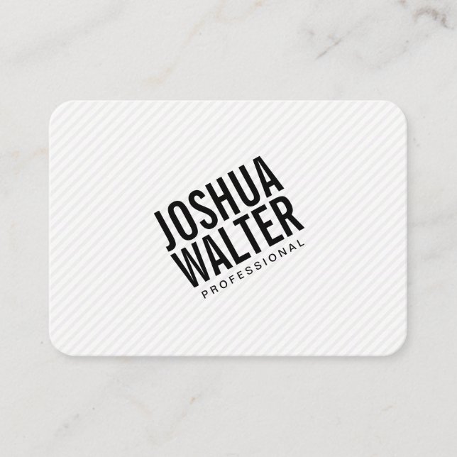 Cartão De Visita Texto em negrito simples com faixas (Frente)