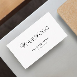 Cartão De Visita Texto Logotipo de Negócio Horizontal Qr Code Compa