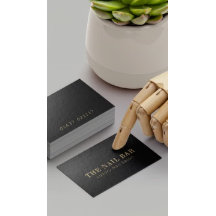 Texto Mínimo Preto e Dourado do Designer Moderno