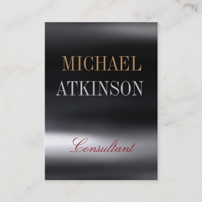 Cartão De Visita Texto Negrito Criativo Chubby Único (Frente)