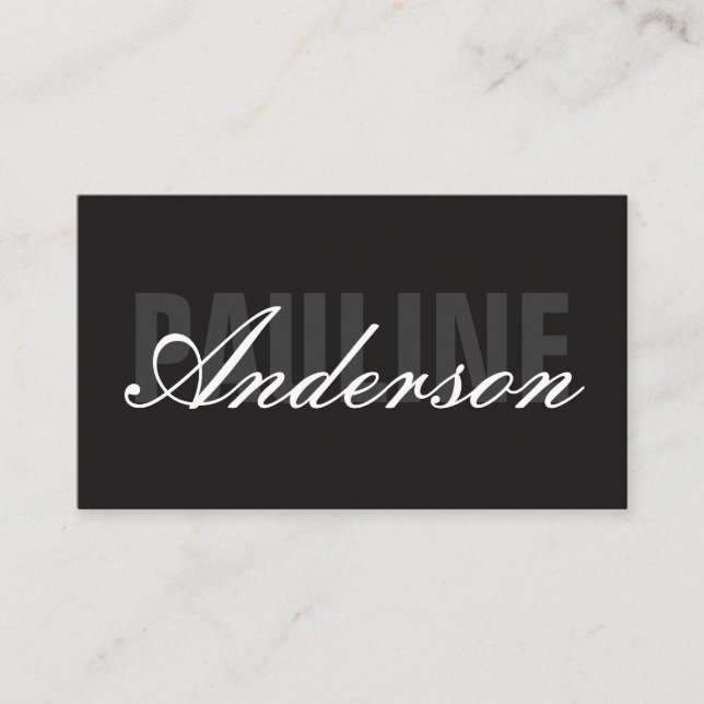 Cartão De Visita Texto Negrito e Rico (Frente)