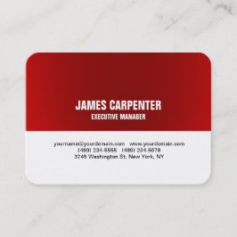 Cartão De Visita Texto Negrito Vermelho Branco Único Profissional M