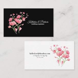 Cartão De Visita Texto personalizado com Forma Moderna de Watercolo