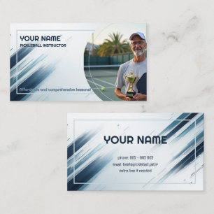 Cartão De Visita Texto personalizado & Credibilidade da Quadra de T