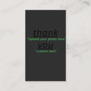 Cartão De Visita Texto Personalizado & Envie Sua Foto Personalizada
