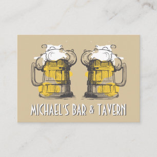 Cartão De Visita Texto personalizado Ilustração de Cerveja