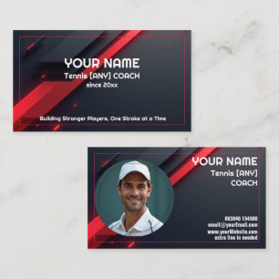 Cartão De Visita 🎾Texto personalizado, Treinador Personalizado