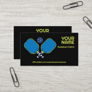 Cartão De Visita Texto personalizado verde e seleção azul