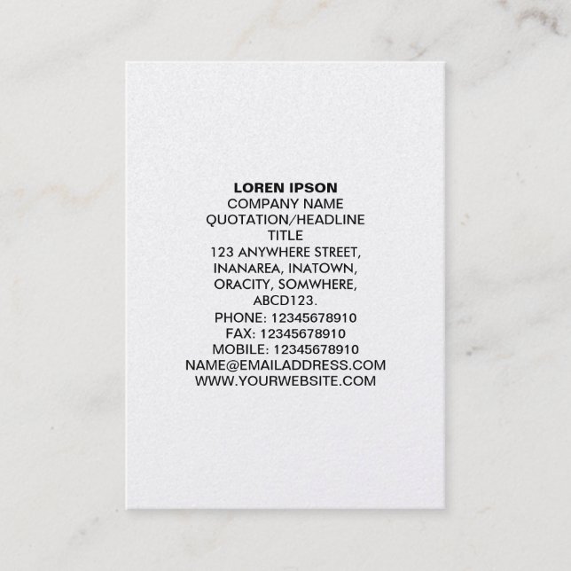 Cartão De Visita Texto Simples 04 - Branco (Cartão Dourado) (Frente)