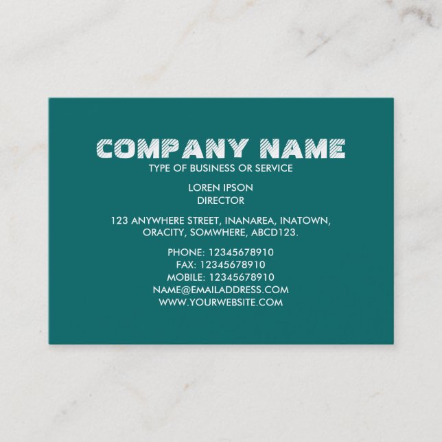 Cartão De Visita Texto Simples 06 - Moss Green (Frente)