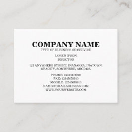 Cartão De Visita Texto simples 06a - Branco