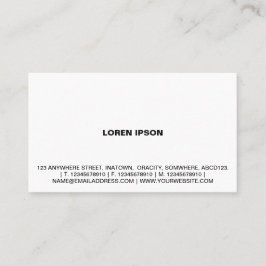 Cartão De Visita Texto Simples 08 - Branco