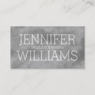 Cartão De Visita Texto transparente da névoa da nuvem