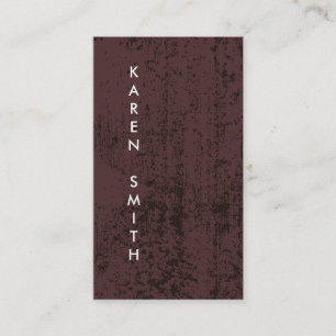 Cartão De Visita Texto Vertical Estilo de Grunge Moderno