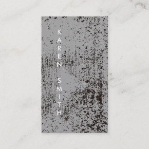 Cartão De Visita Texto Vertical Estilo de Grunge Moderno