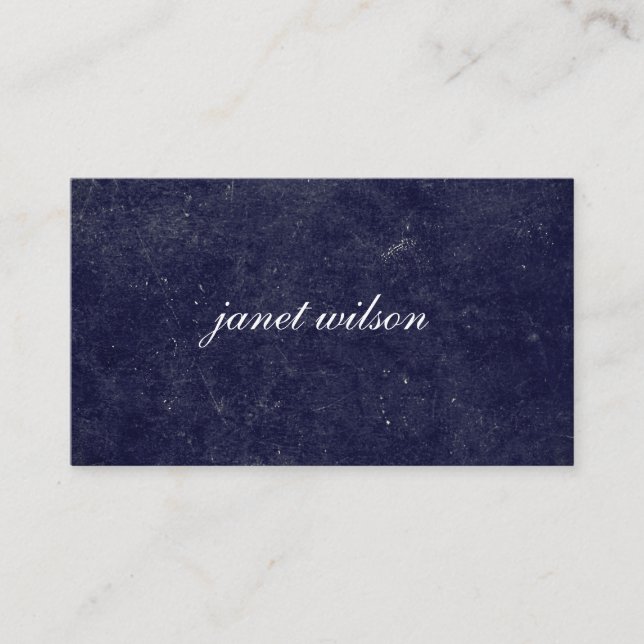 Cartão De Visita textura azul-quic (Frente)