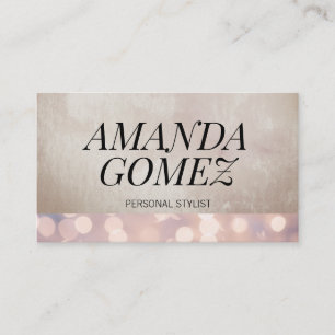 Cartão De Visita Textura Bokeh e Lux