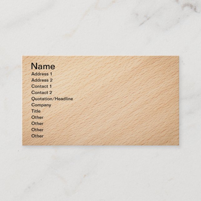 Cartão De Visita Textura da madeira de faia para o fundo 2 (Frente)