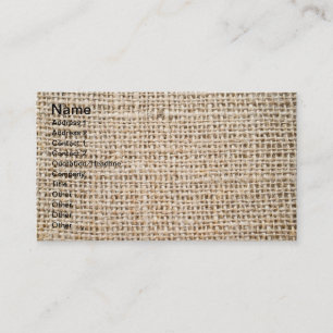 Cartão De Visita Textura de burlap