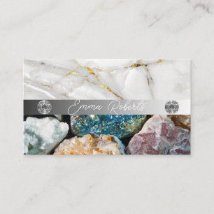 Cartão De Visita Textura de Cristal de Quartzo Ametista Mineral Neg