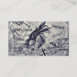 Cartão De Visita Textura De Ephemera Branca E Negra