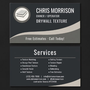 Cartão De Visita Textura de Gesso Profissional