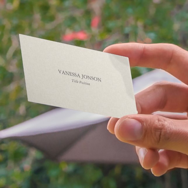 Cartão De Visita Textura de linhagem de creme leve (Criador carregado)