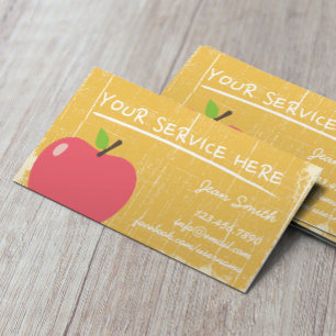 Cartão De Visita Textura de madeira Dourado do Grunge & Apple