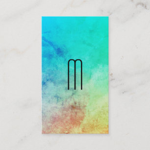 Cartão De Visita Textura e Cinzas coloridas em forma de microfone