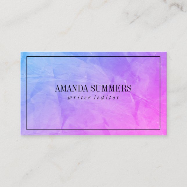 Cartão De Visita Textura em rugas (Frente)