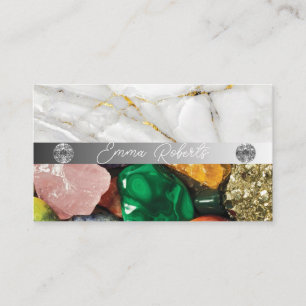 Cartão De Visita Textura Mineral Ametist Crystal Quartz