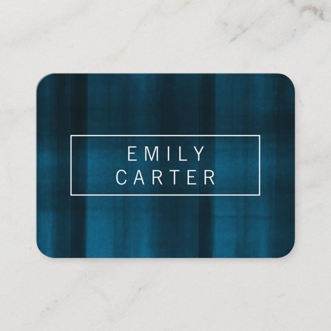 Cartão De Visita Textura Moderna Azul (Frente)