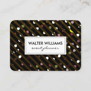 Cartão De Visita Textura Moderna de Strips e Pontos