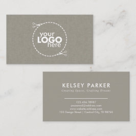 Cartão De Visita Textura sutil do Tecido personalizável