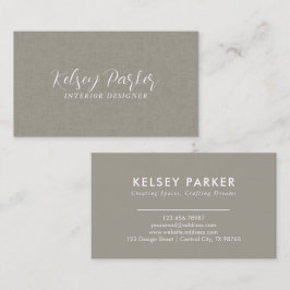 Cartão De Visita Textura sutil do Tecido personalizável